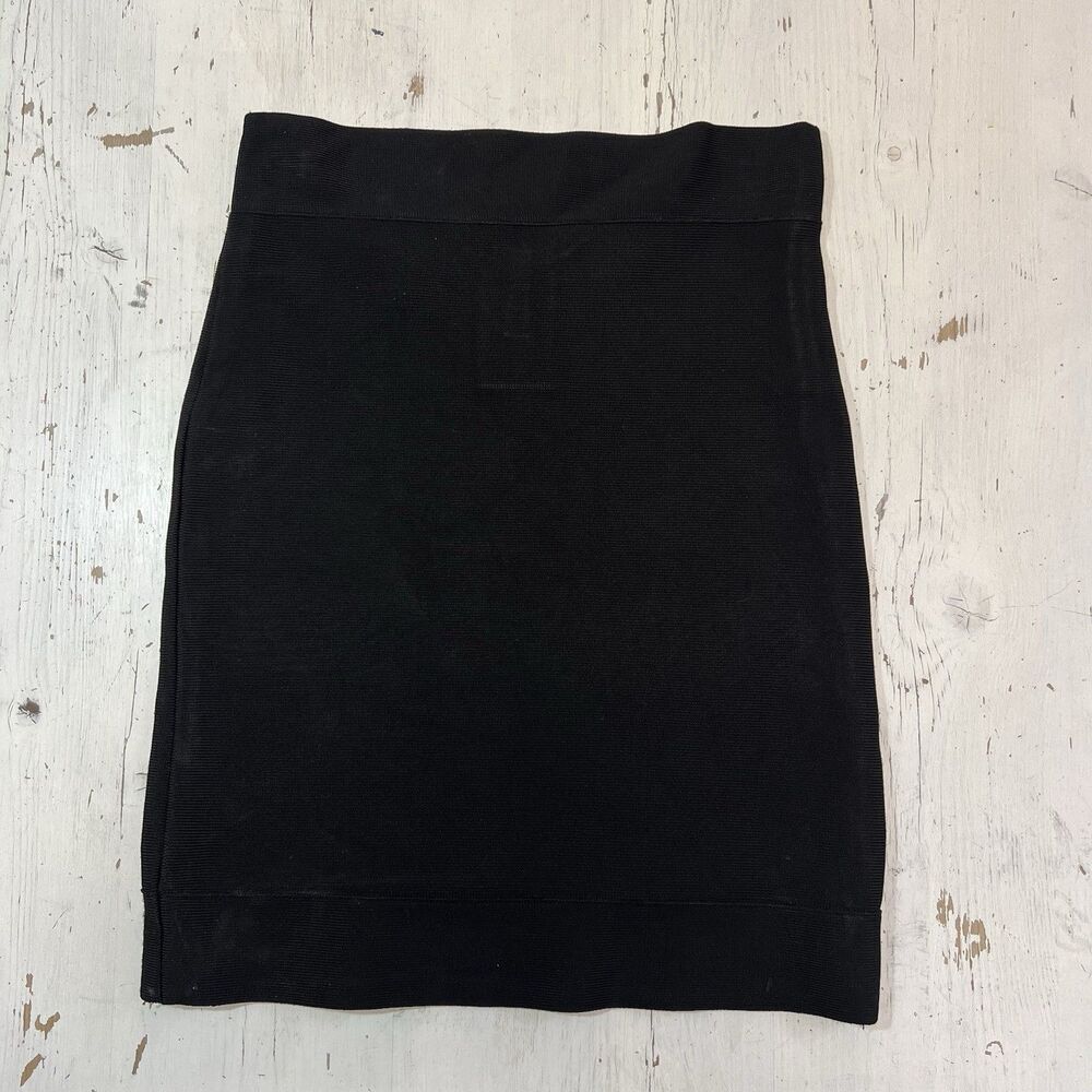 BCBG MaxAzria Skirt XS Black Bodycon Bandage Mini Womens Y2K 2010